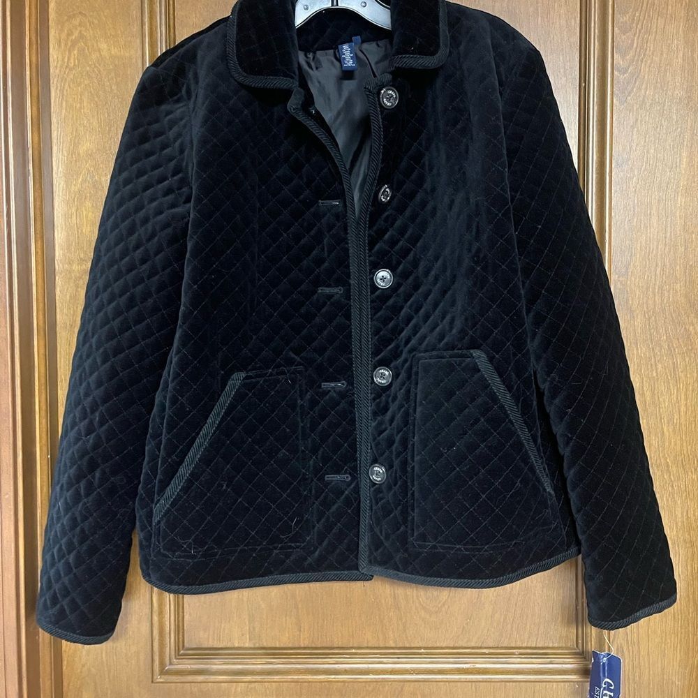 Elegant Black Quilted Bomber Jacket